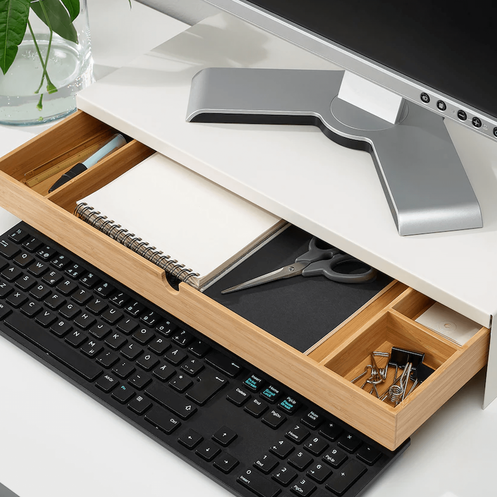 Elloven Monitor stand with drawer