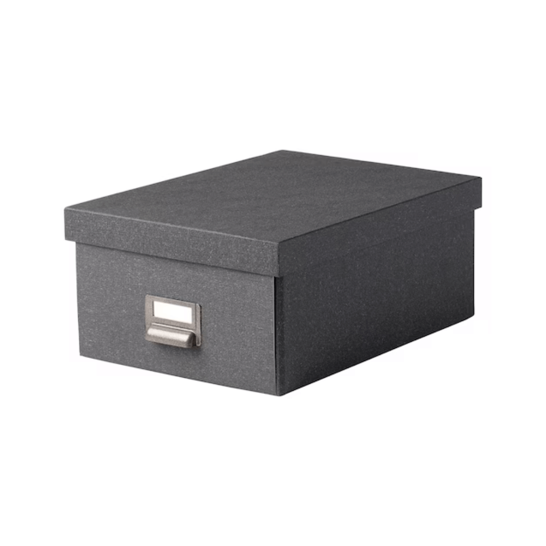TJOG Storage box with lid dark grey