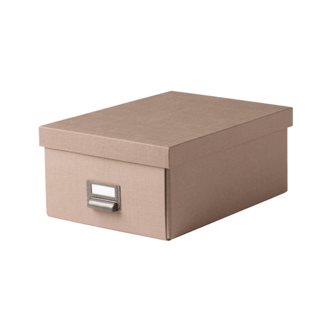 TJOG Storage box with lid dark beige