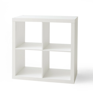 4 shelves white